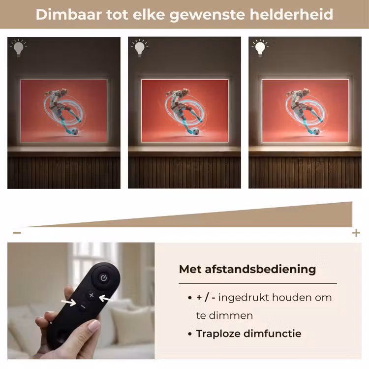 Lightbox - Wandlamp kinderkamer - Voetballer - Bal - Lichtcirkel - Rood — 7