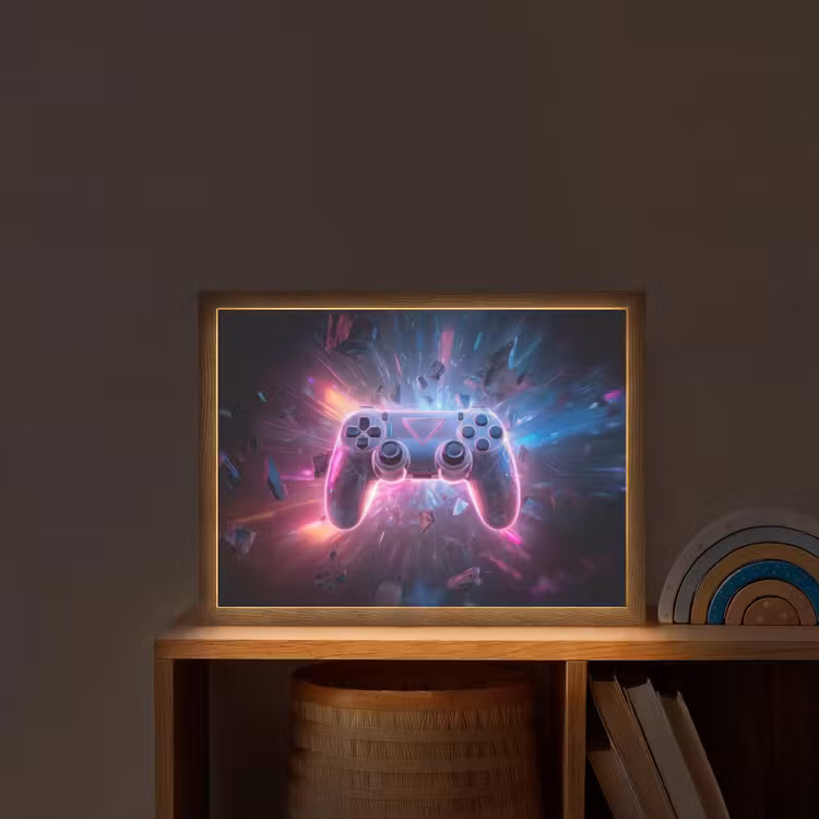 Lightbox - Wandlamp kinderkamer - Controller - Neon - Explosie - Abstract — 2