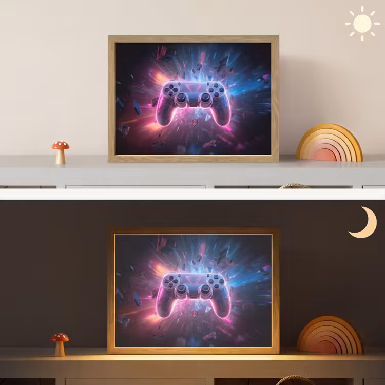 Lightbox - Wandlamp kinderkamer - Controller - Neon - Explosie - Abstract — 6