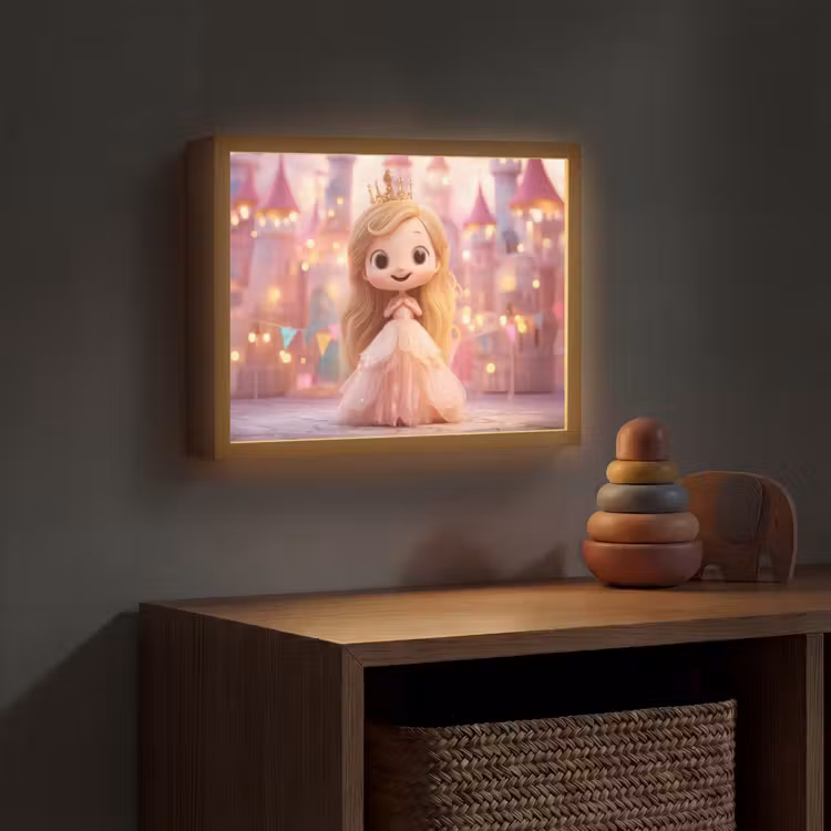 Lightbox - Wandlamp kinderkamer - Prinses - Roze - Kasteel — 4