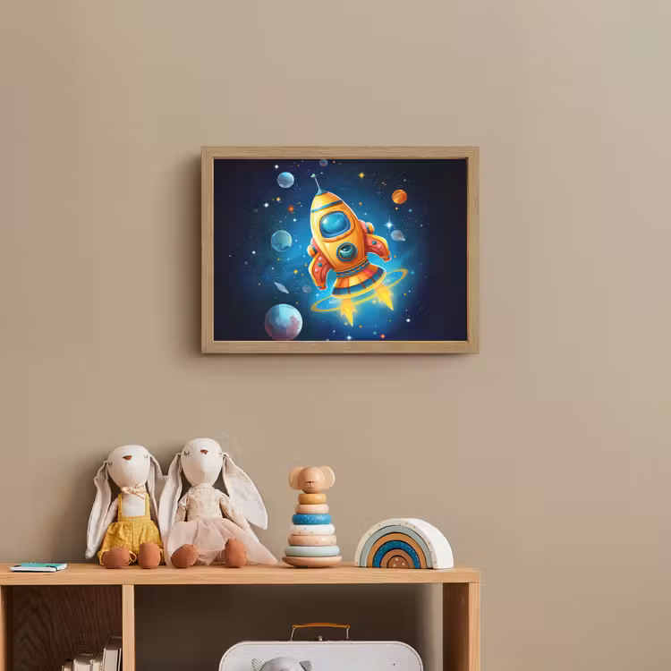 Lightbox - Wandlamp kinderkamer - Raket - Ruimte - Planeten - Kinderen - Jongen — 3