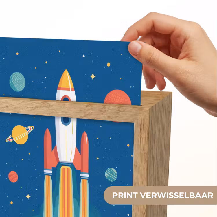 Lightbox - Wandlamp kinderkamer - Raket - Planeten - Ruimte — 5