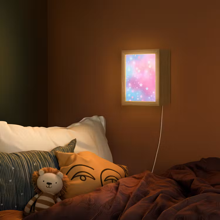 Lightbox - Wandlamp kinderkamer - Sterren - Roze - Blauw — 2