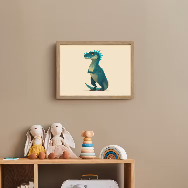 Lightbox - Wandlamp kinderkamer - Dinosaurus - Turquoise - Stekels — 3