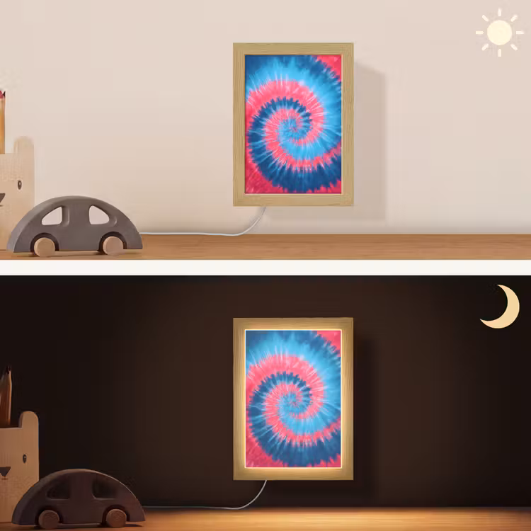 Lightbox - Wandlamp kinderkamer - Spiraal - Roze - Draaiend — 4