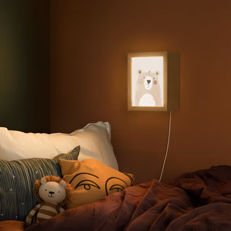 Lightbox - Wandlamp kinderkamer - Beer - Dier - Wilde dieren — 2