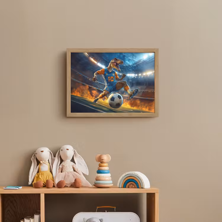 Lightbox - Wandlamp kinderkamer - T-Rex - Voetbal - Stadion — 3