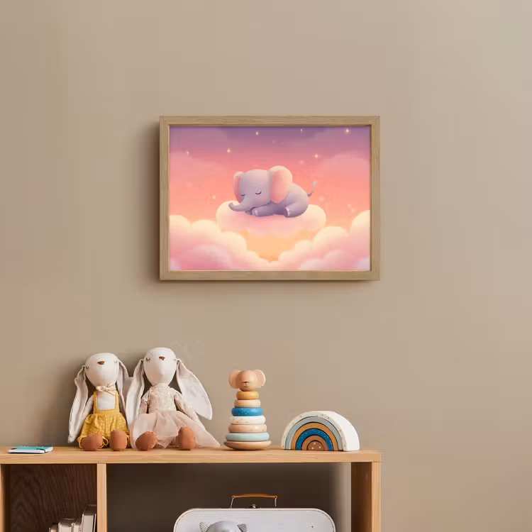 Lightbox - Wandlamp kinderkamer - Dier - Roze - Wolken — 3