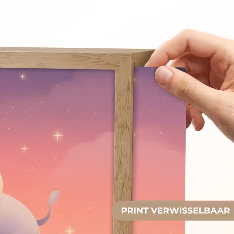 Lightbox - Wandlamp kinderkamer - Dier - Roze - Wolken — 5