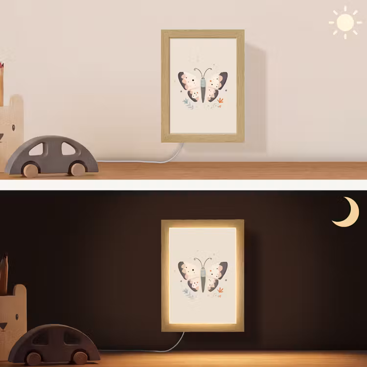 Lightbox - Wandlamp kinderkamer - Vlinder - Minimalistisch - Pastel — 4