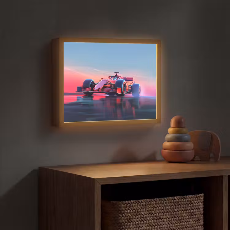 Lightbox - Wandlamp kinderkamer - Formule 1 - Race - Auto - Jongens — 4