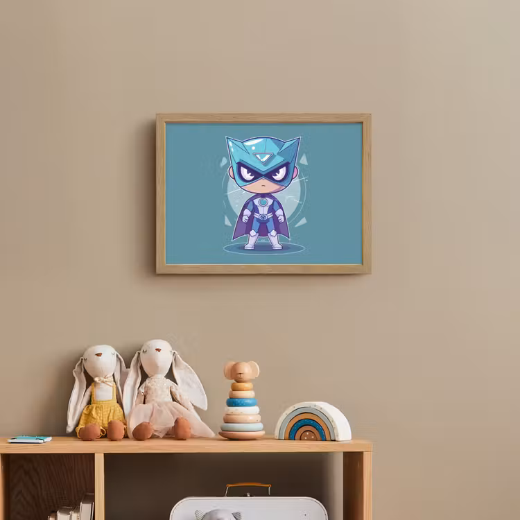Lightbox - Wandlamp kinderkamer - Superheld - Blauw - Jongens — 3