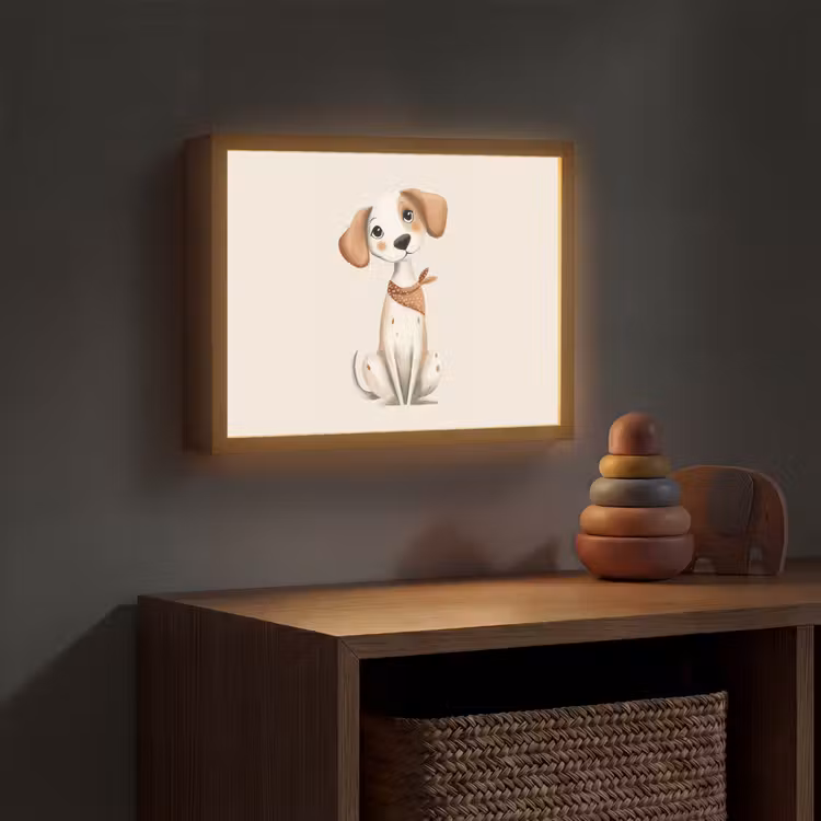 Lightbox - Wandlamp kinderkamer - Hond - Pup - Beige — 4