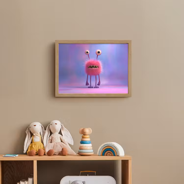 Lightbox - Wandlamp kinderkamer - Monster - Roze - Paars — 3