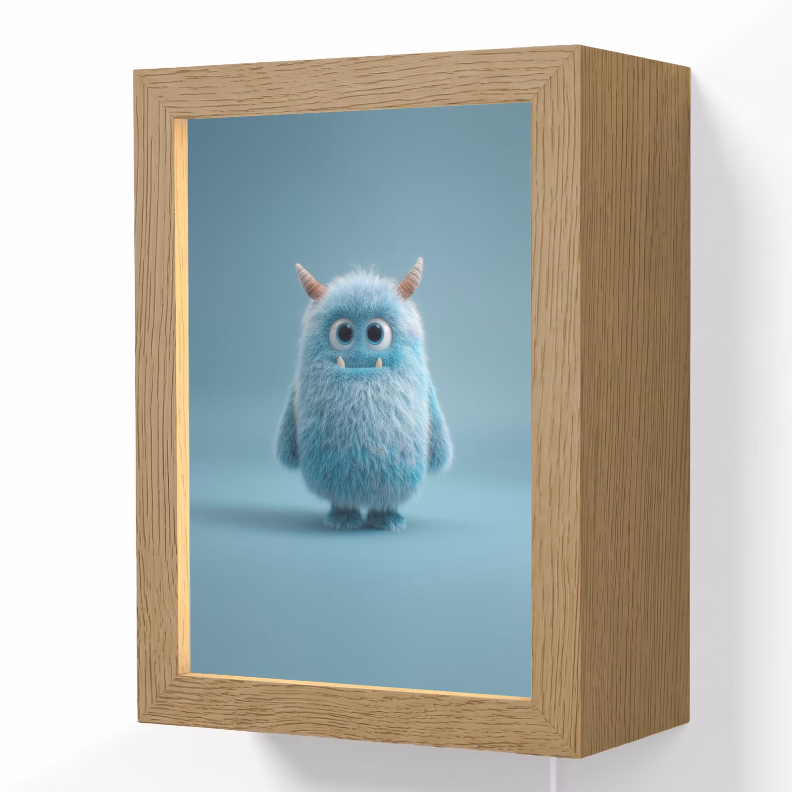 Lightbox - Wandlamp kinderkamer - Monster - Blauw — 1