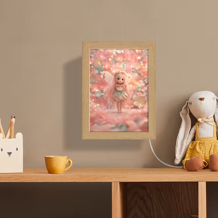 Lightbox - Wandlamp kinderkamer - Fee - Bloemen - Roze — 3