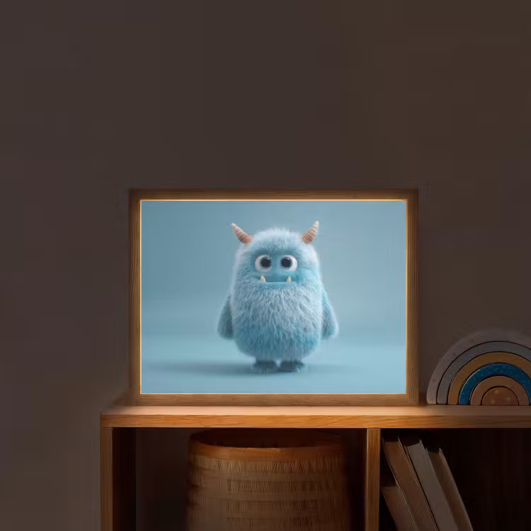 Lightbox - Wandlamp kinderkamer - Monster - Blauw — 2