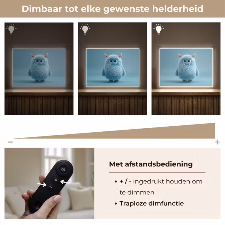 Lightbox - Wandlamp kinderkamer - Monster - Blauw — 7