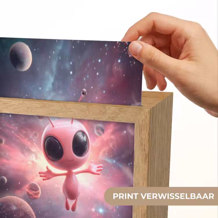 Lightbox - Wandlamp kinderkamer - Roze - Alien - Planeten - Ruimte — 5