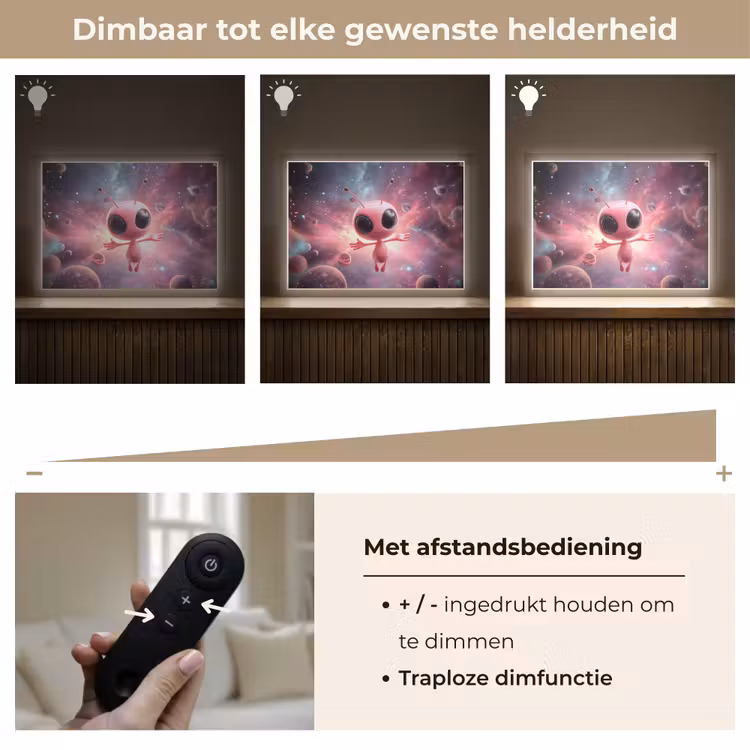 Lightbox - Wandlamp kinderkamer - Roze - Alien - Planeten - Ruimte — 7