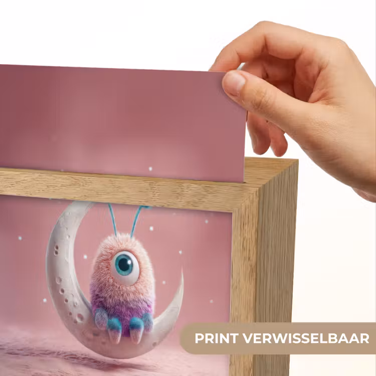 Lightbox - Wandlamp kinderkamer - Maan - Monster - Roze — 5