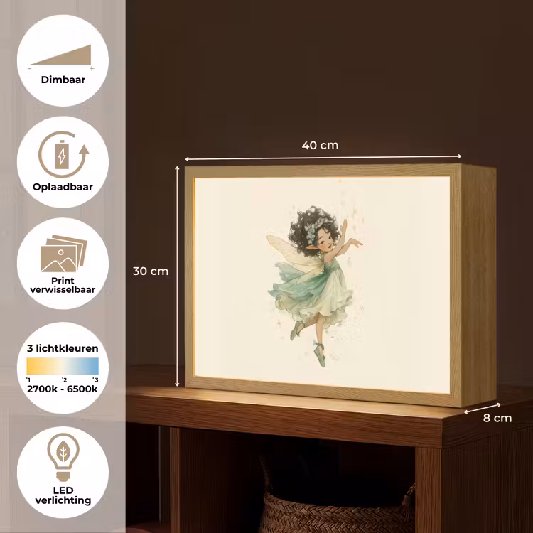 Lightbox - Wandlamp kinderkamer - Fee - Groen - Magie — 9