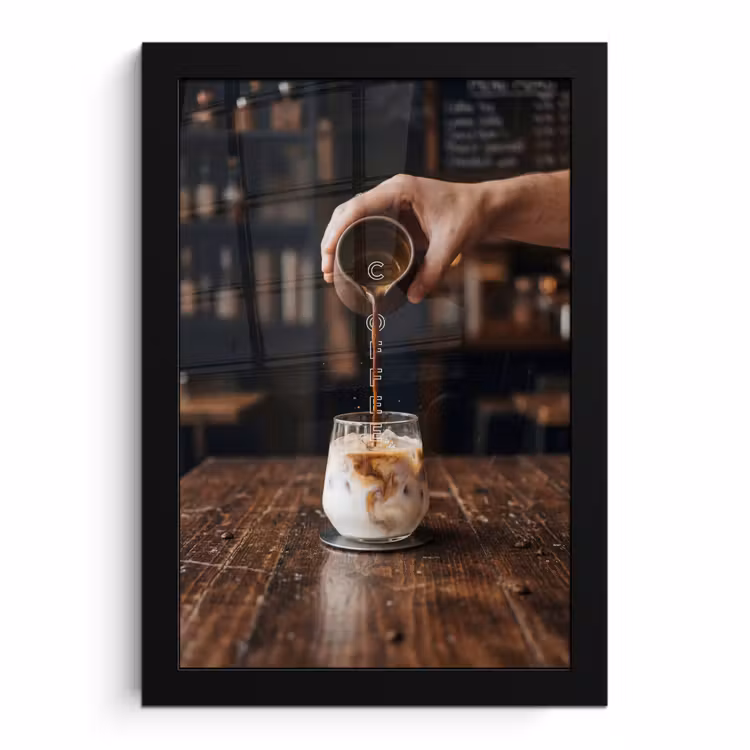 Poster met lijst - Ijskoffie met Melk