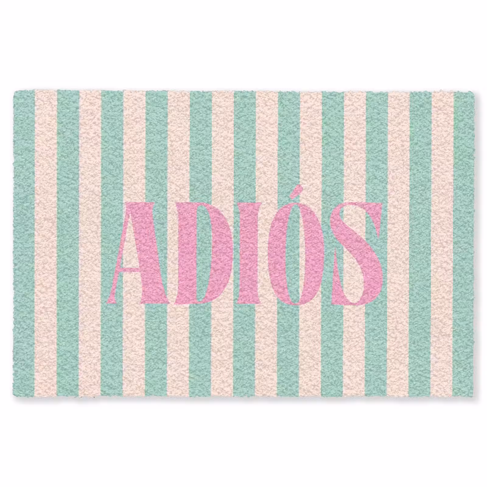 Vloerkleed - Groen - Strepen - Roze - Adiós — 1