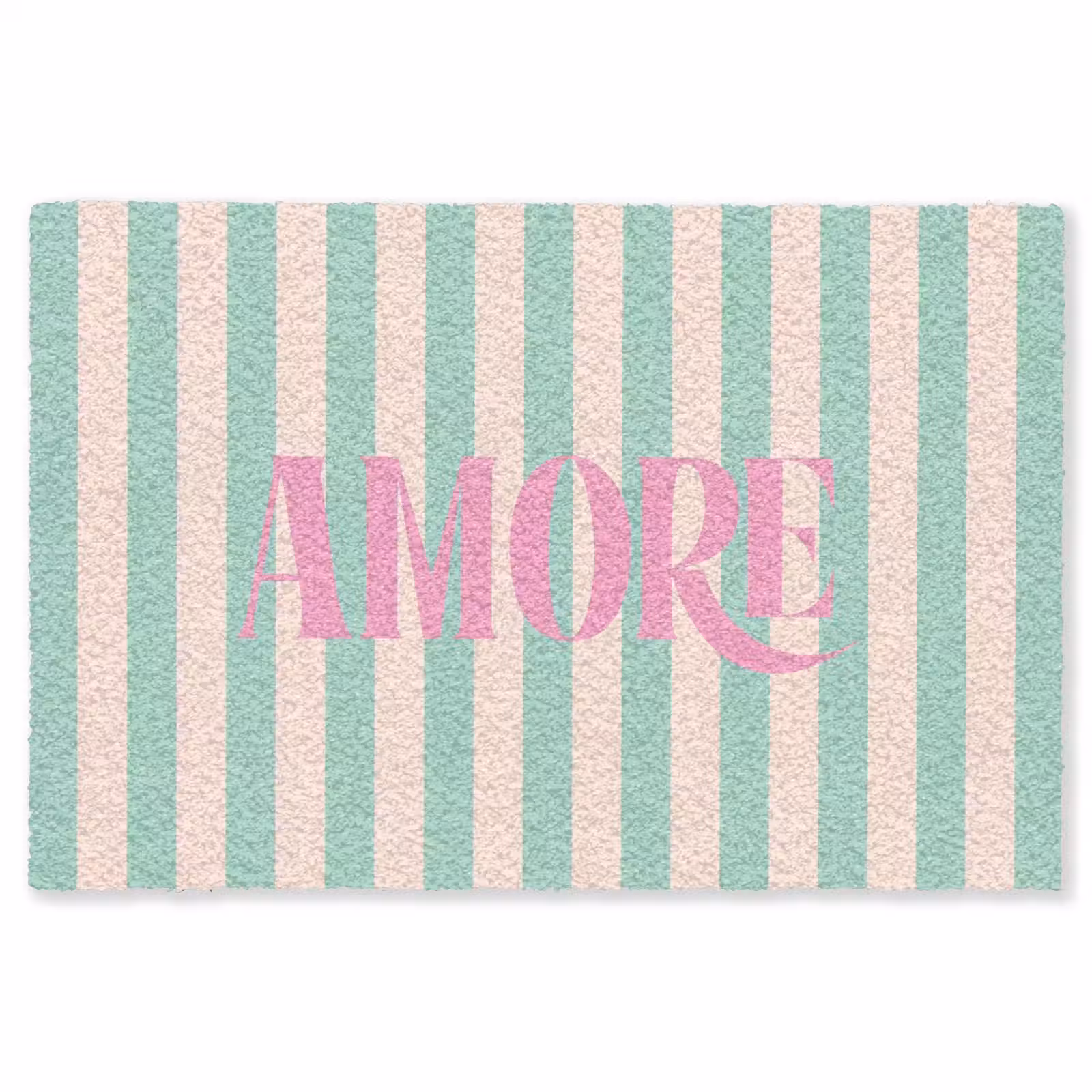 Vloerkleed - Roze - Groen - Strepen - Amore — 1