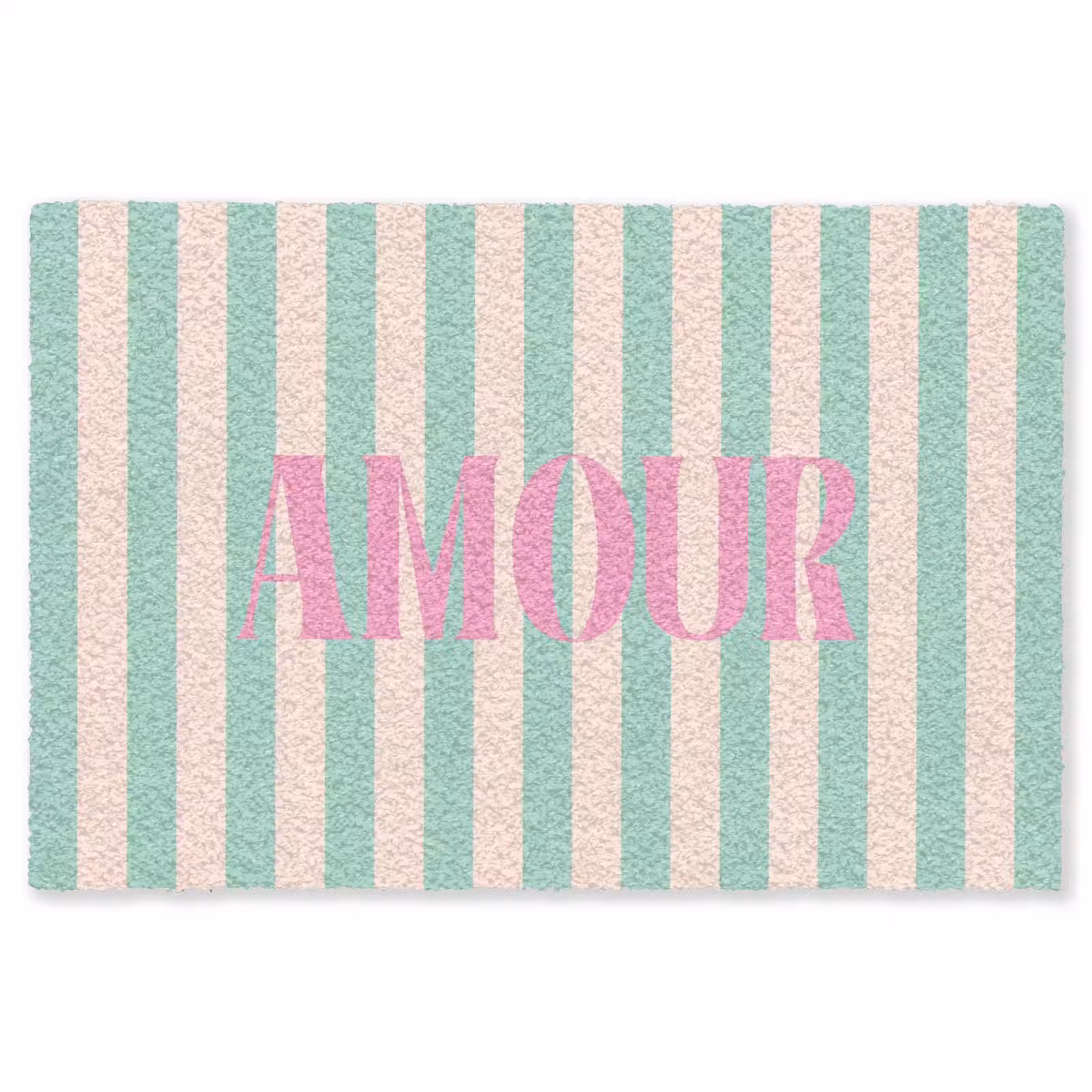 Vloerkleed - Roze - Groen - Strepen - Amour — 1