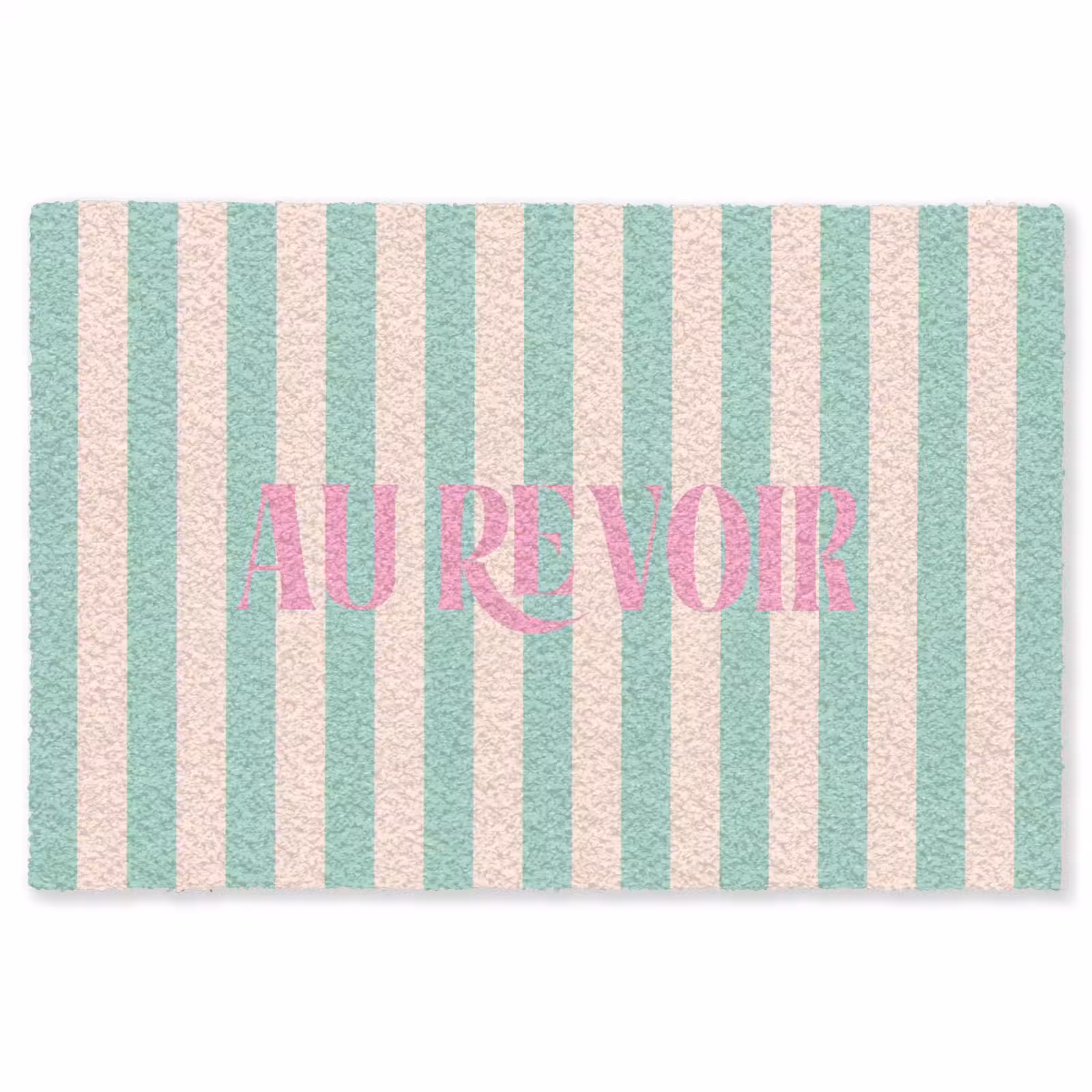 Vloerkleed - Roze - Groen - Strepen - Au revoir — 1