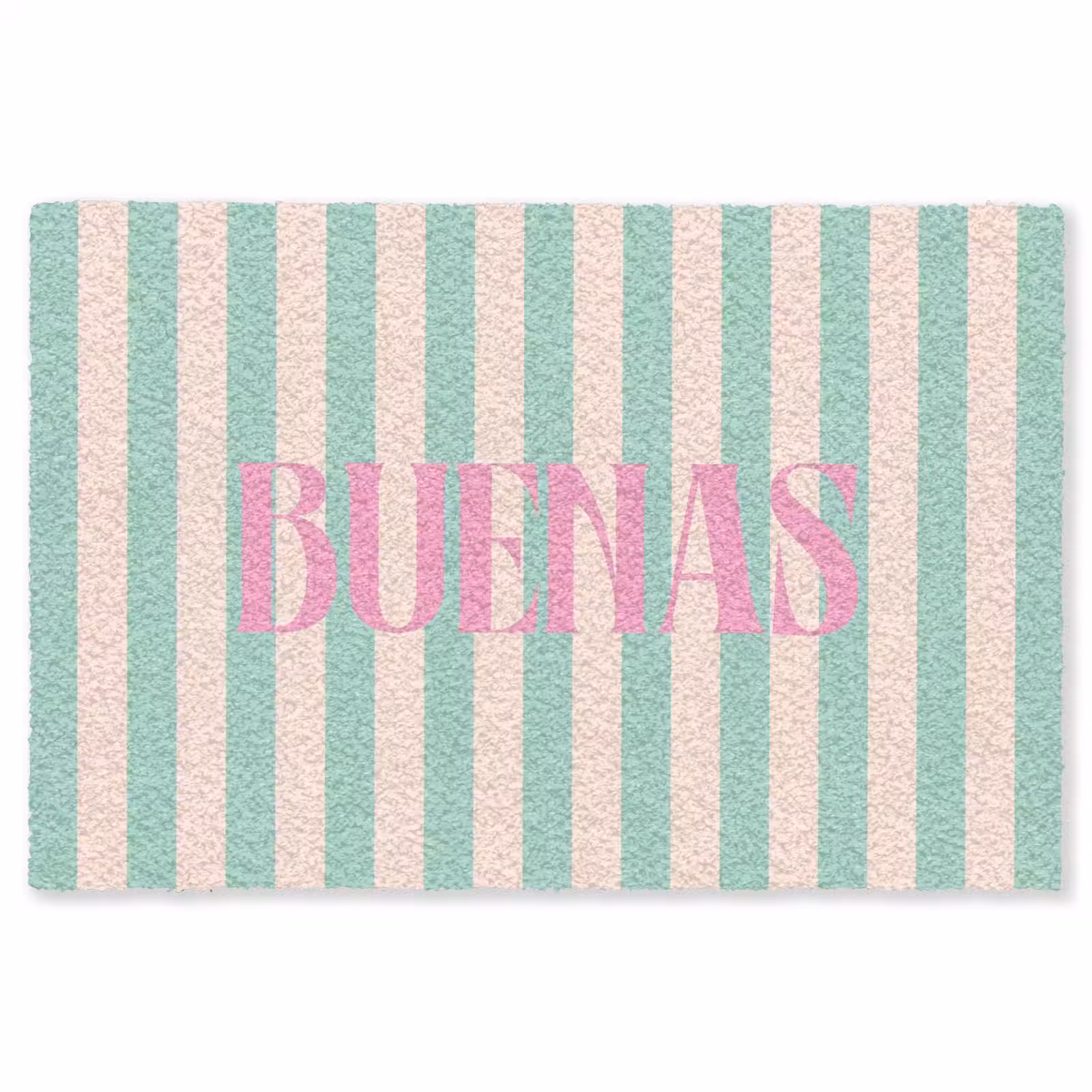 Vloerkleed - Roze - Groen - Strepen - Buenas — 1