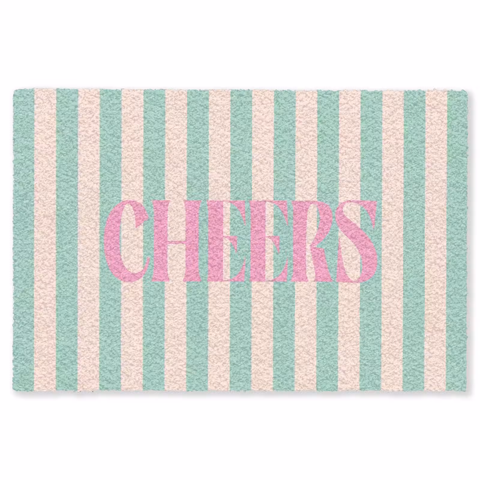 Vloerkleed - Roze - Groen - Strepen - Cheers — 1