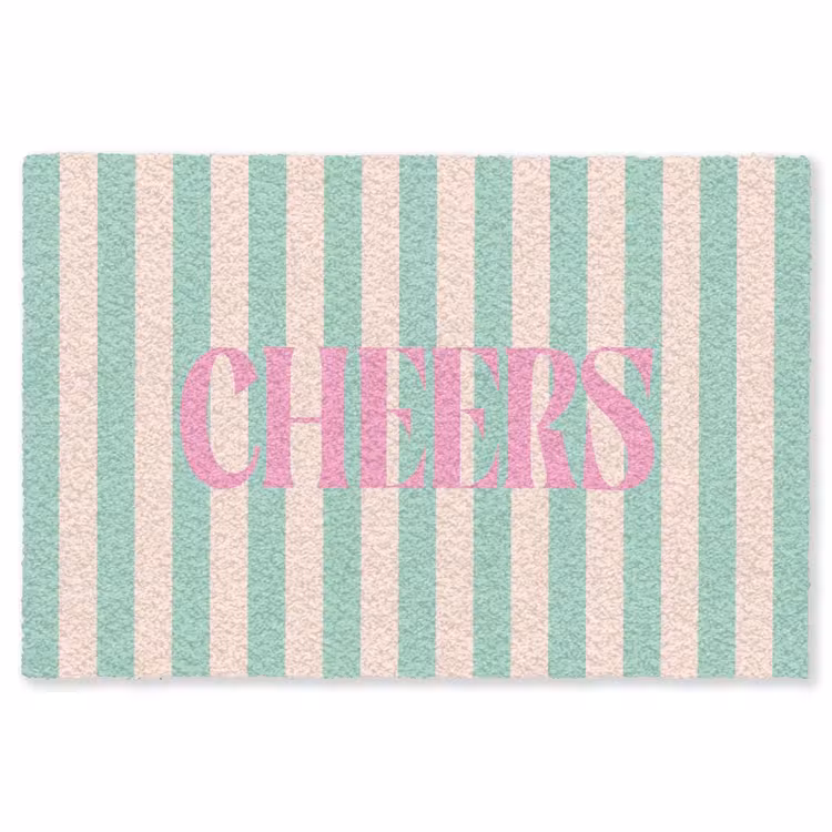 Vloerkleed - Roze - Groen - Strepen - Cheers — 1