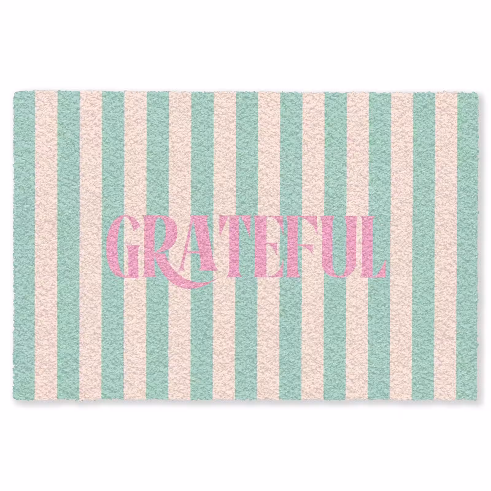 Vloerkleed - Roze - Groen - Strepen - Grateful — 1