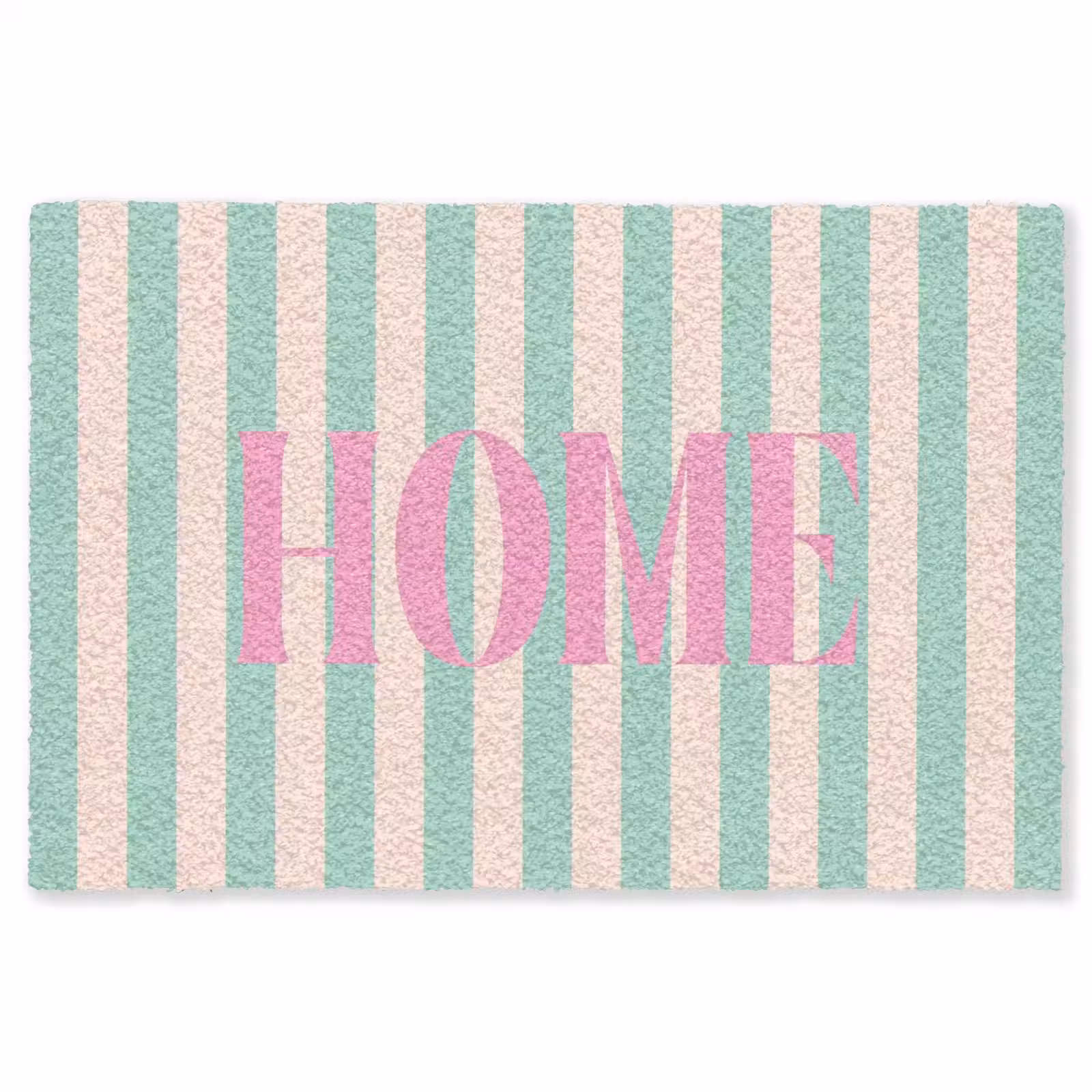 Vloerkleed - Roze - Groen - Strepen - Home — 1