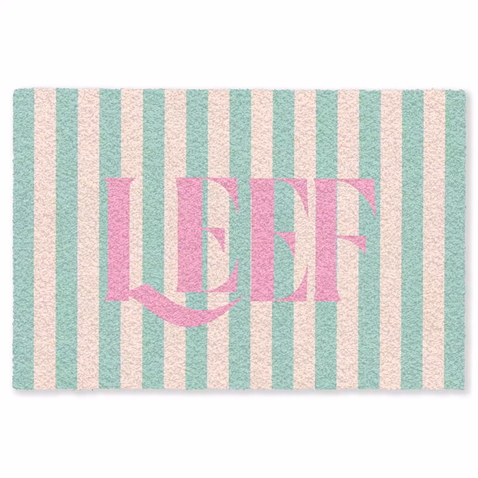 Vloerkleed - Roze - Groen - Strepen - Leef — 1