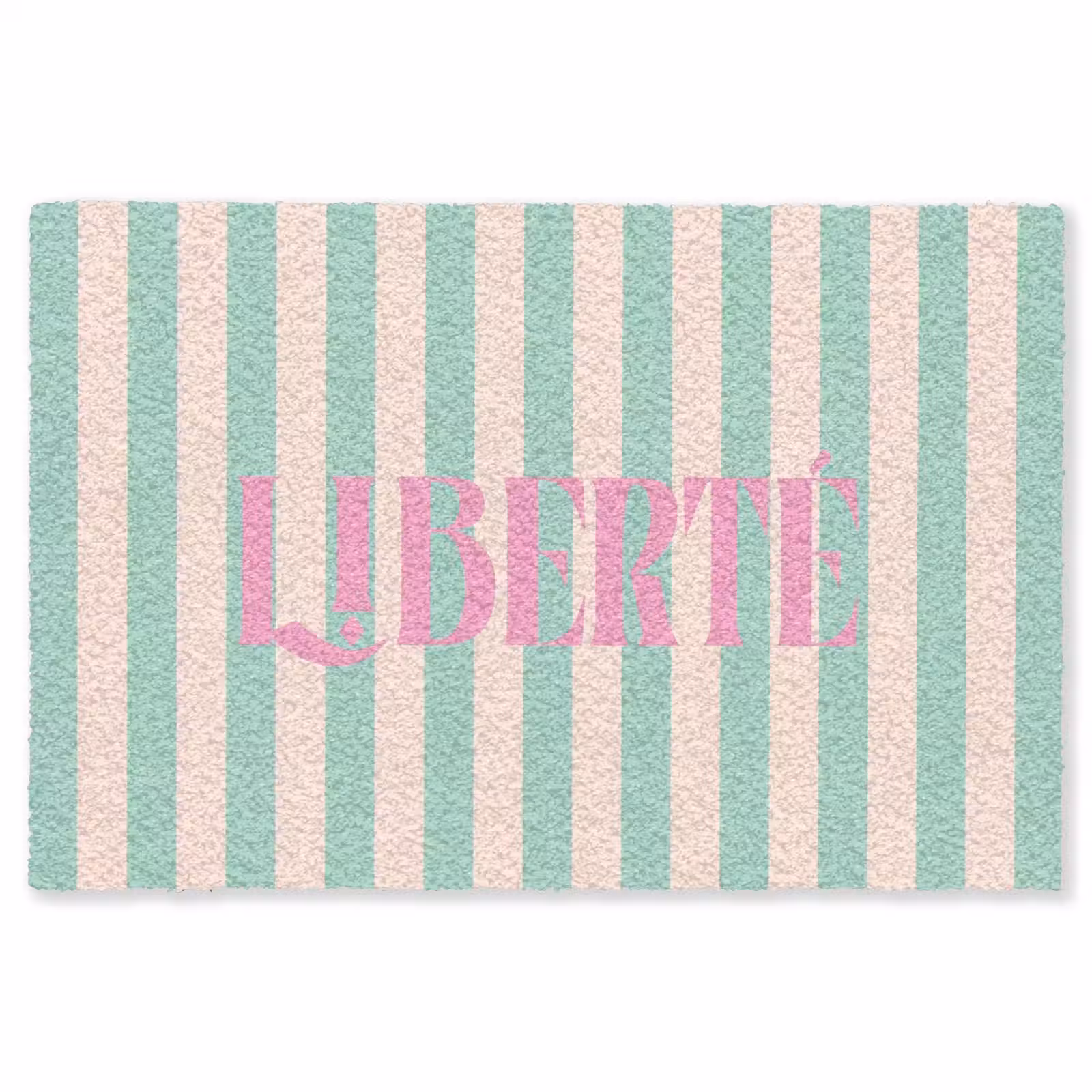 Vloerkleed - Roze - Groen - Strepen - Liberté — 1