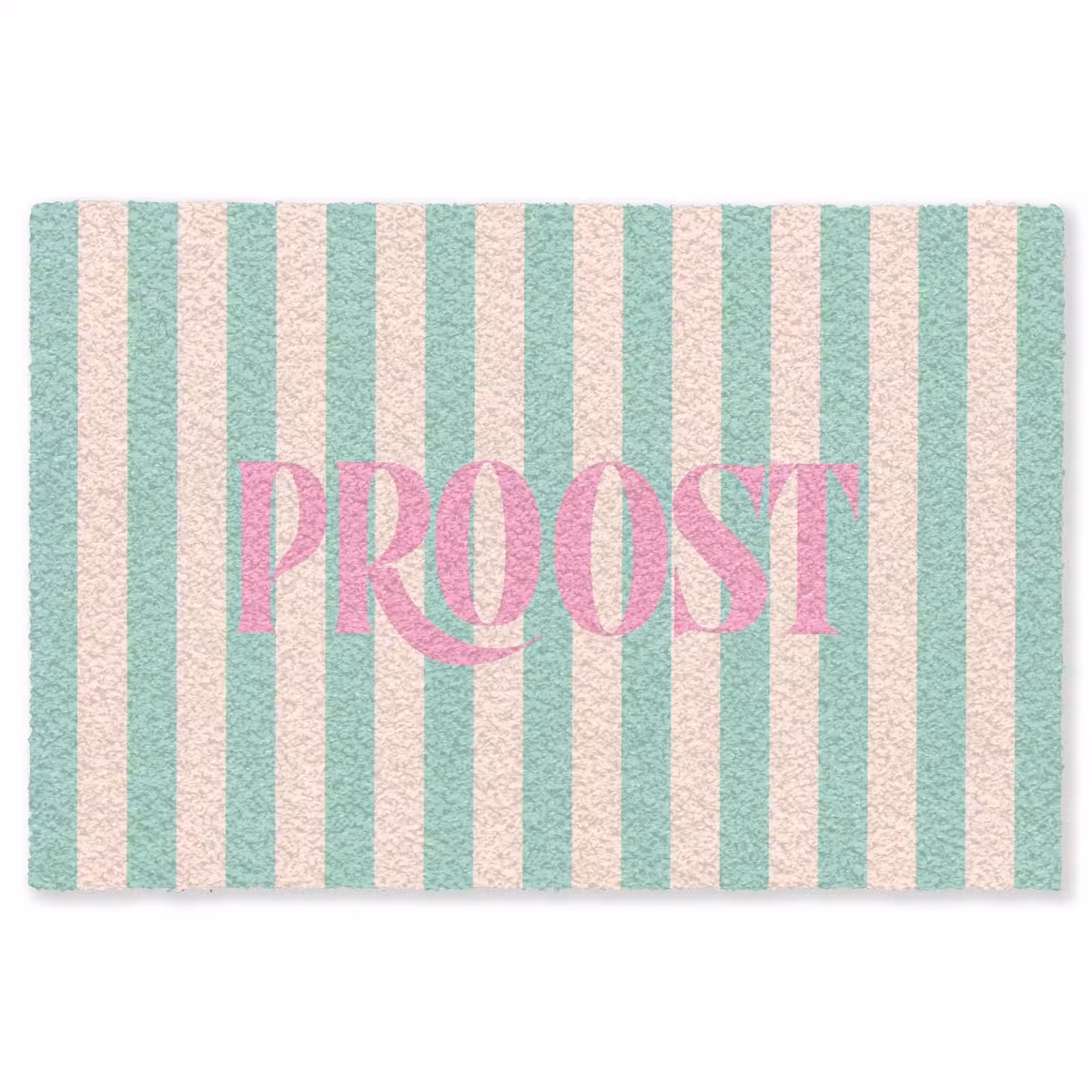 Vloerkleed - Roze - Groen - Strepen - Proost — 1