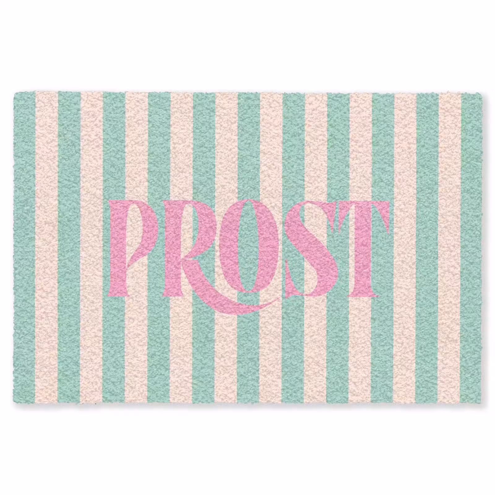 Vloerkleed - Roze - Groen - Strepen - Prost — 1