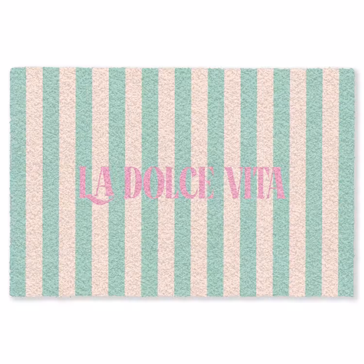 Vloerkleed - Roze - Groen - Strepen - La dolce vita — 1