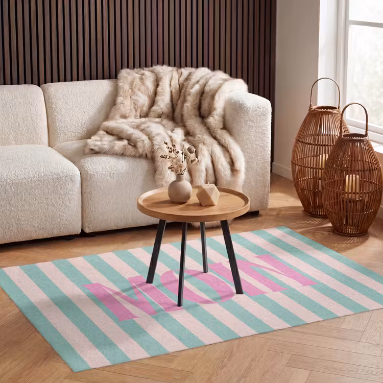 Vloerkleed - Roze - Groen - Strepen - Moin — 3