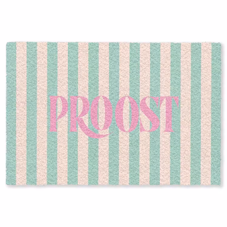 Vloerkleed - Roze - Groen - Strepen - Proost — 1