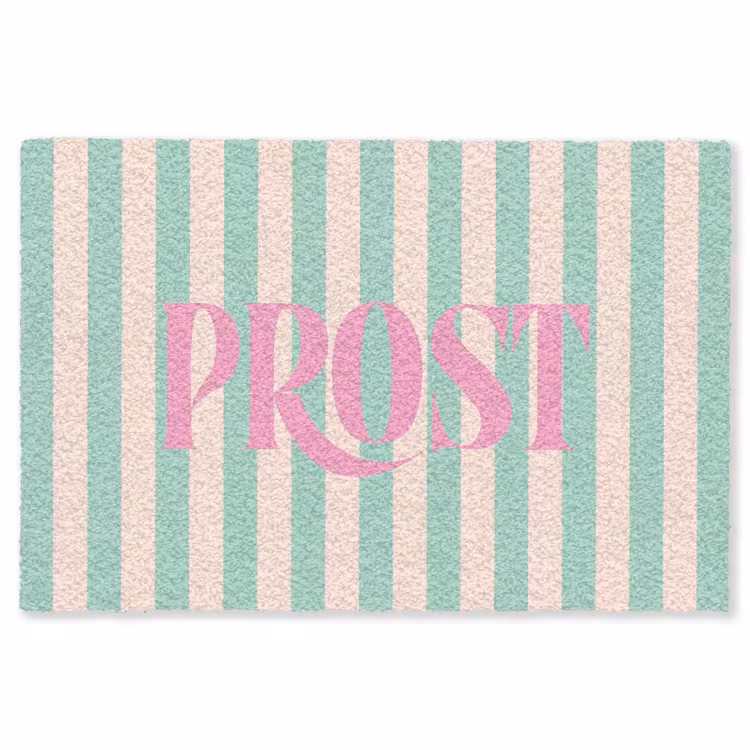Vloerkleed - Roze - Groen - Strepen - Prost — 1