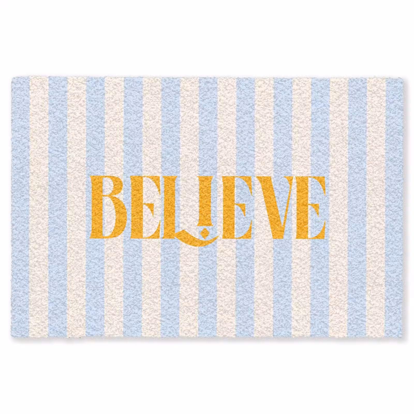Vloerkleed - Oranje - Blauw - Strepen - Believe — 1