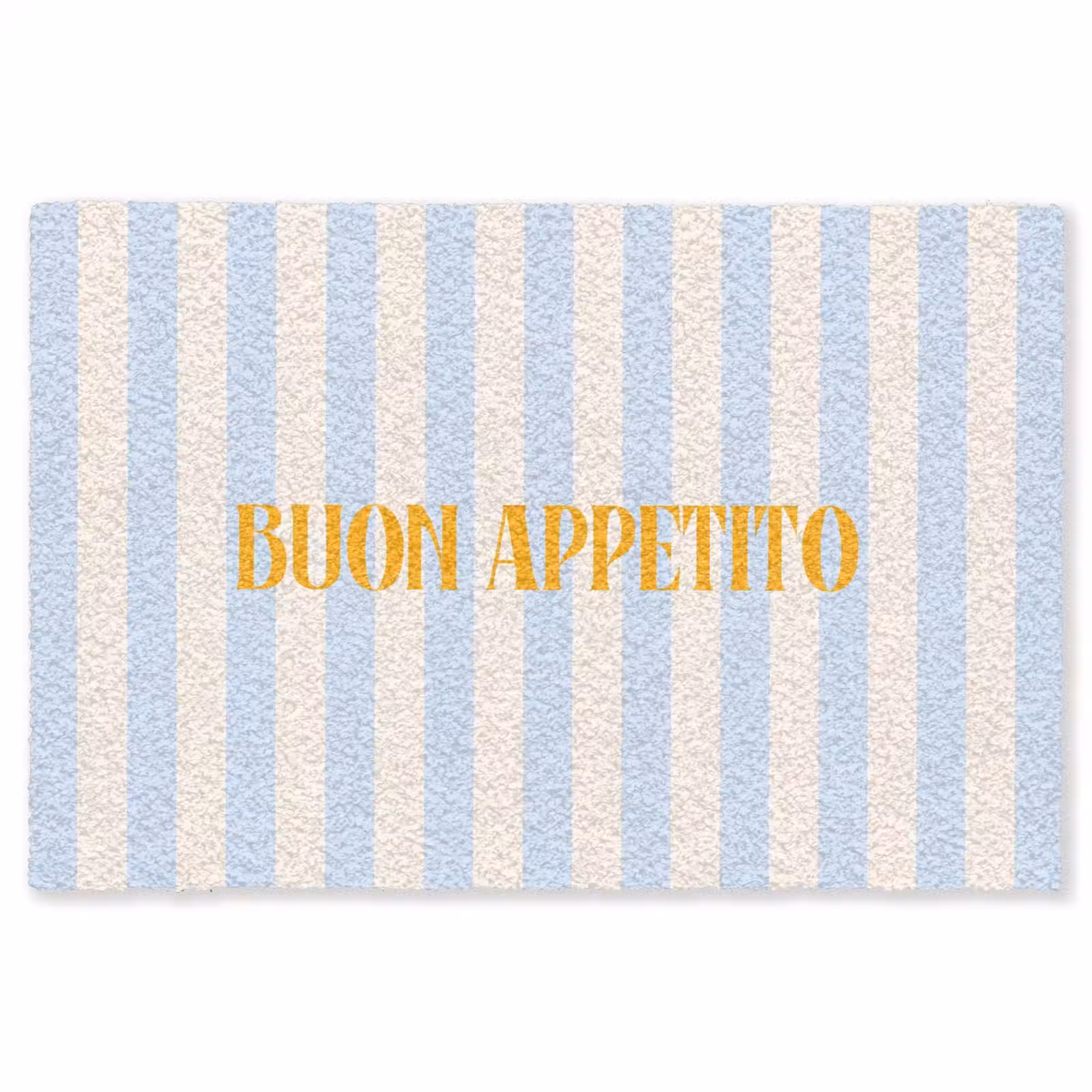 Vloerkleed - Oranje - Blauw - Strepen - Buon appetito — 1