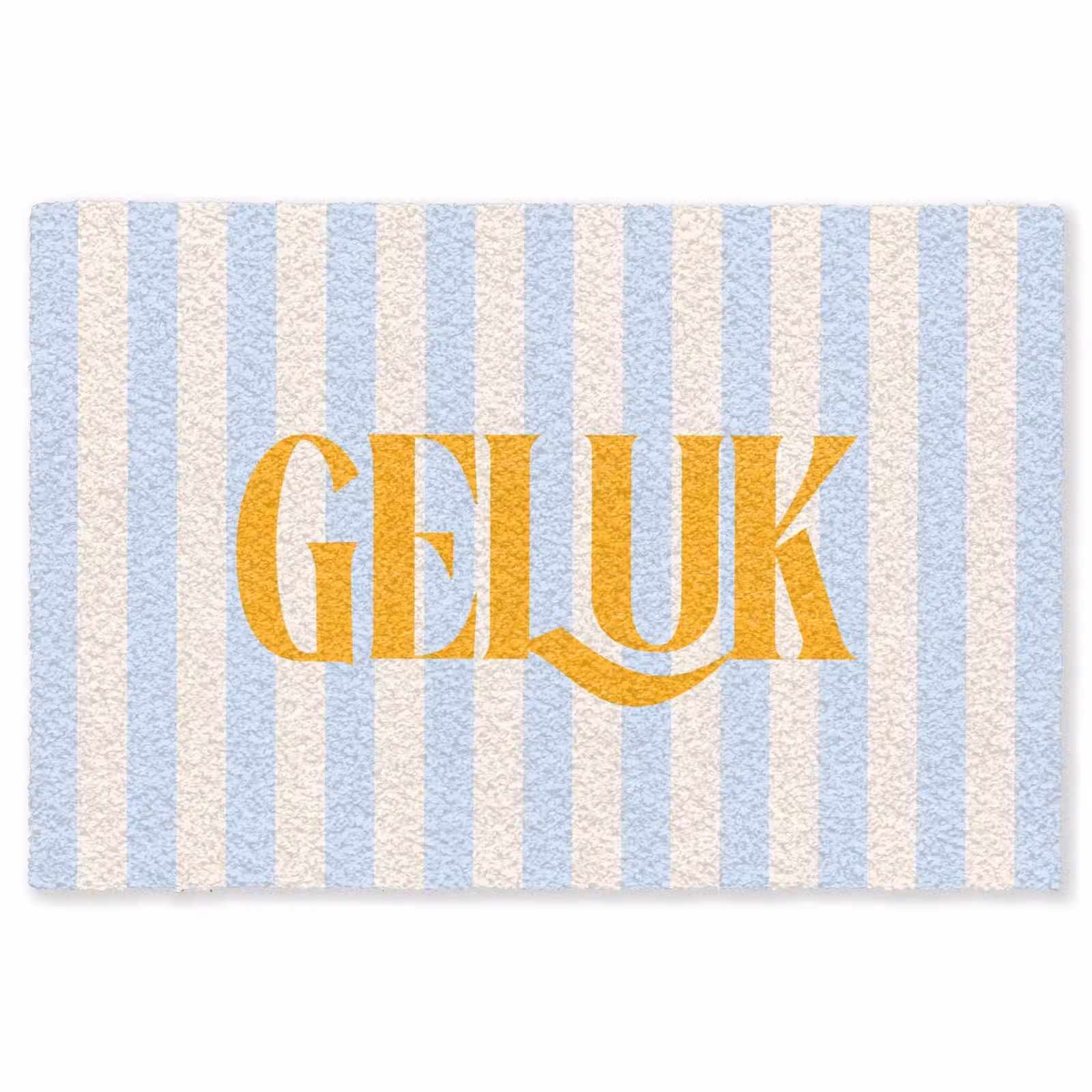 Vloerkleed - Oranje - Blauw - Strepen - Geluk — 1
