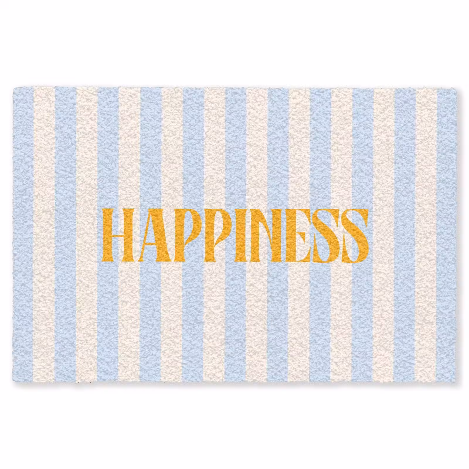 Vloerkleed - Oranje - Blauw - Strepen - Happiness — 1