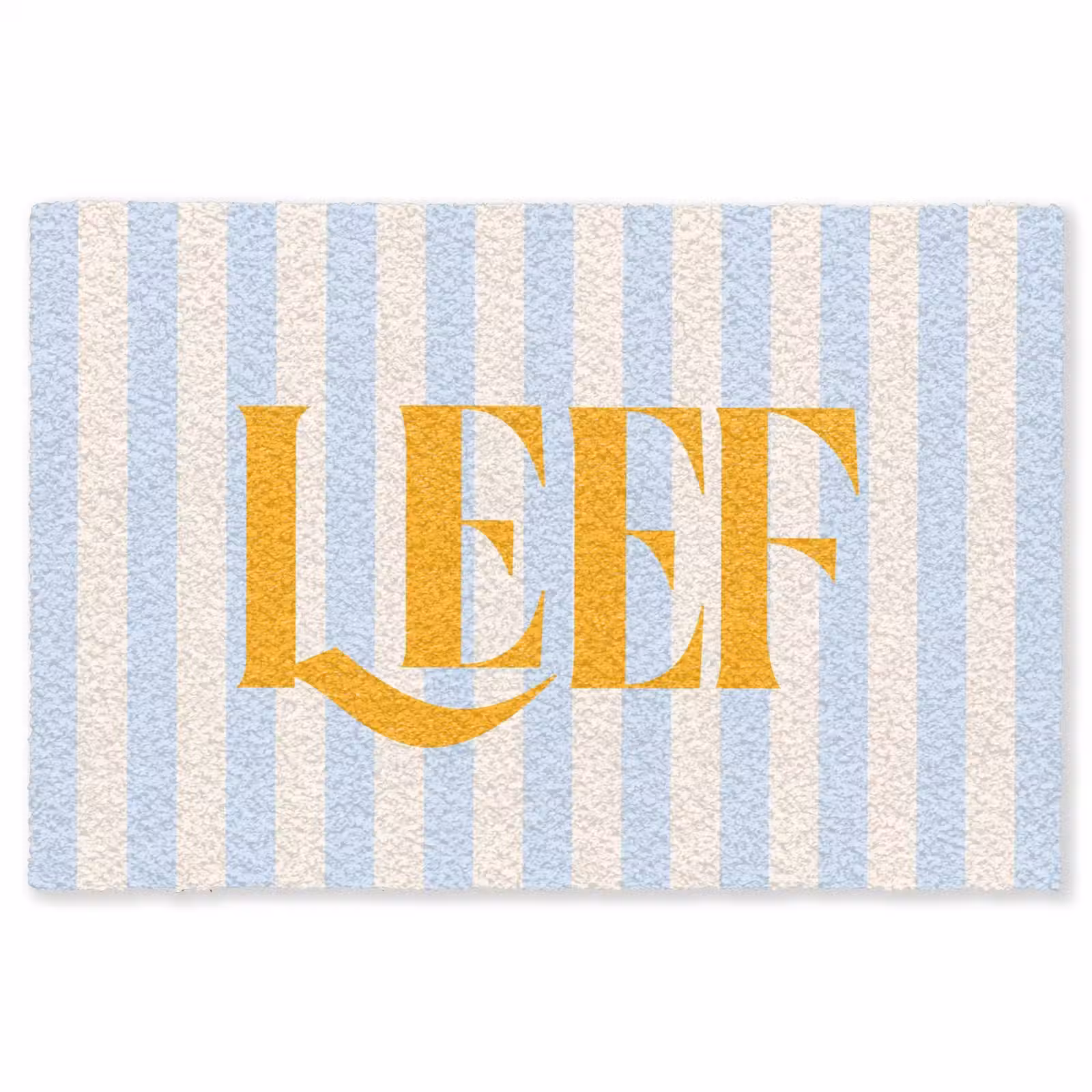 Vloerkleed - Oranje - Blauw - Strepen - Leef — 1