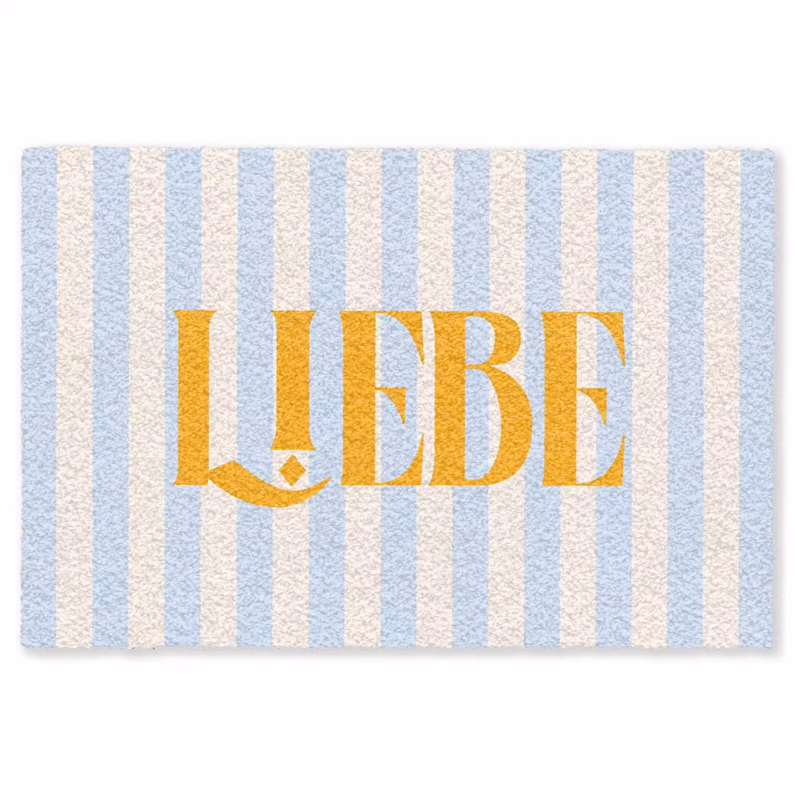Vloerkleed - Oranje - Blauw - Strepen - Liebe — 1